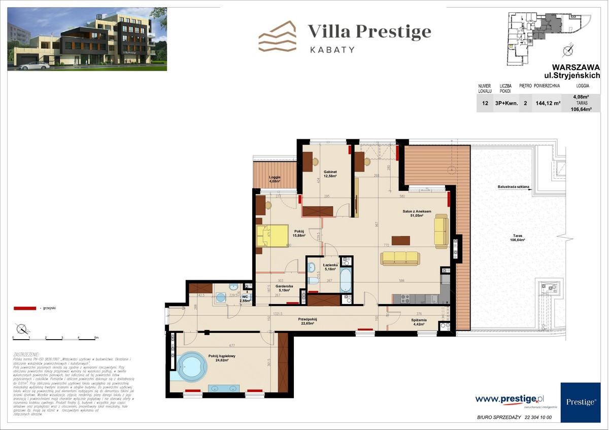 12 Villa Prestige (Apartamenty), Kabaty apartament nr 12