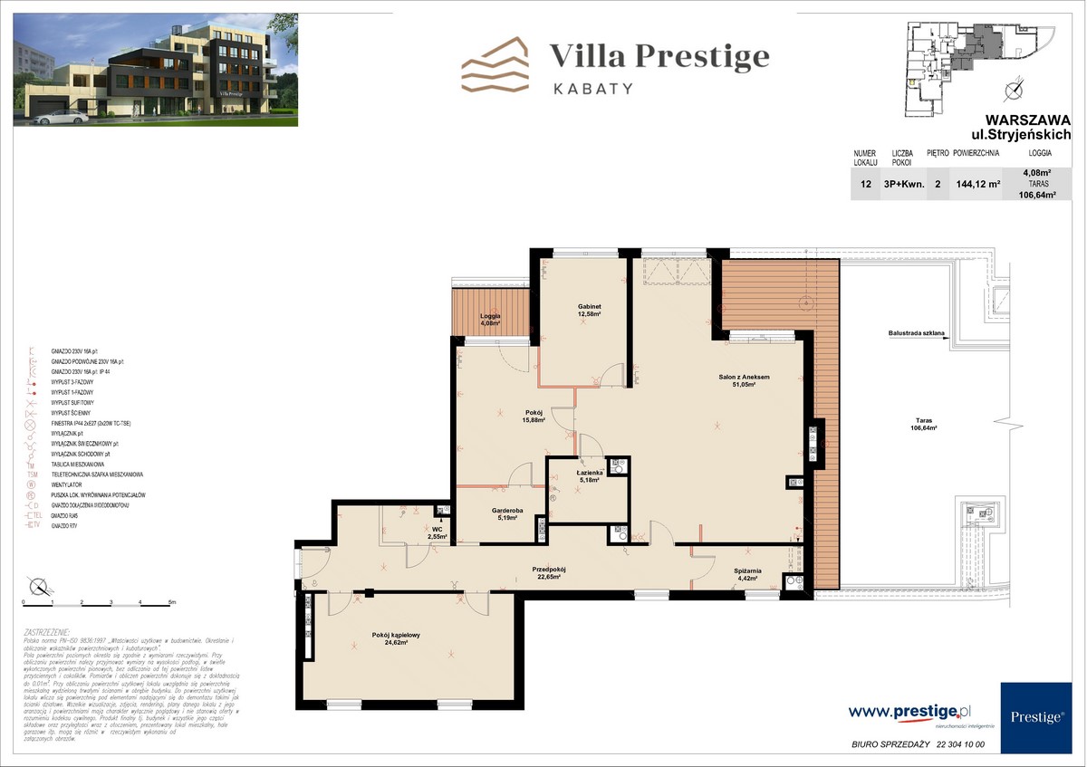 12e Villa Prestige (Apartamenty), Kabaty apartament nr 12