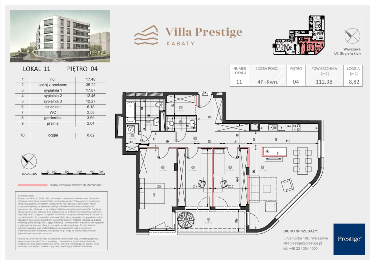 11 Villa Prestige (Apartamenty II). Kabaty apartament nr 11